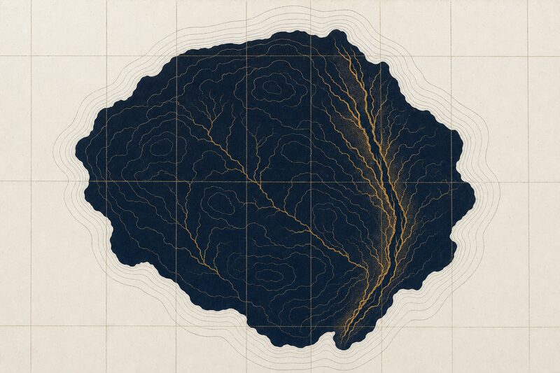 Ilustración esquemática del Cuerno de África y el mar Rojo: anillos batimétricos frente a la costa.