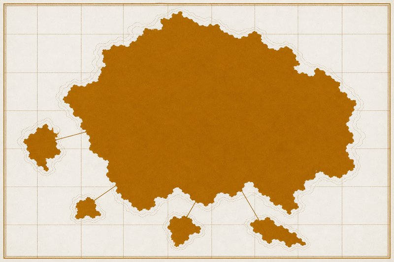 Lámina esquemática de la Unión Económica Euroasiática: cinco territorios desiguales unidos por líneas.